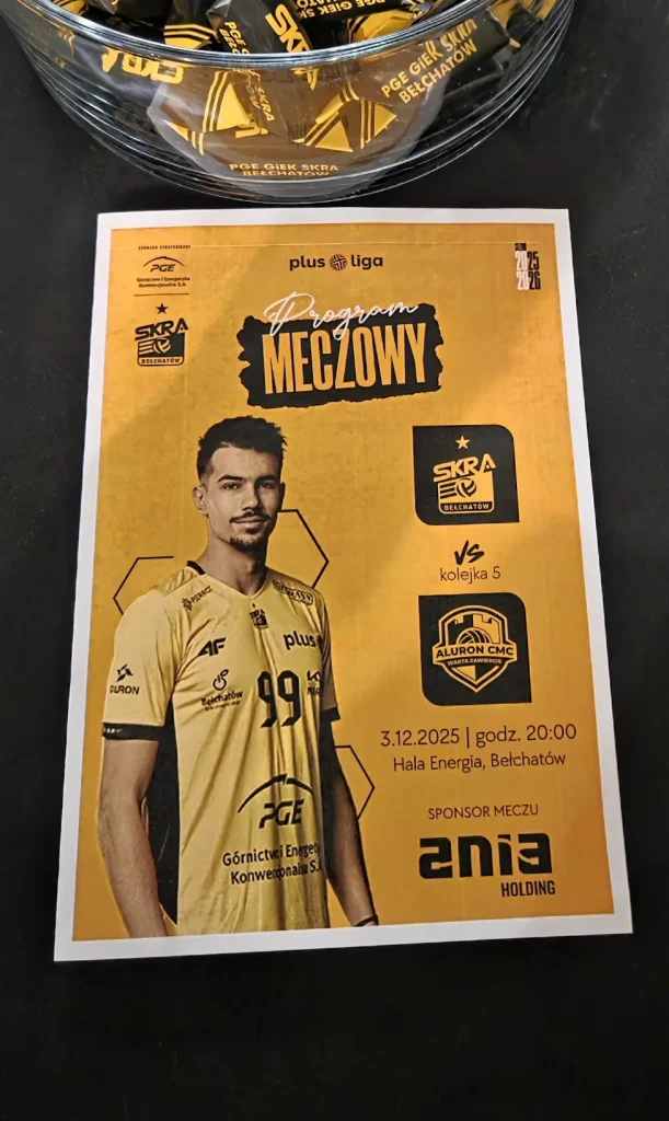 Mecz Skra Bełchatów Ania Holding sponsorem meczu