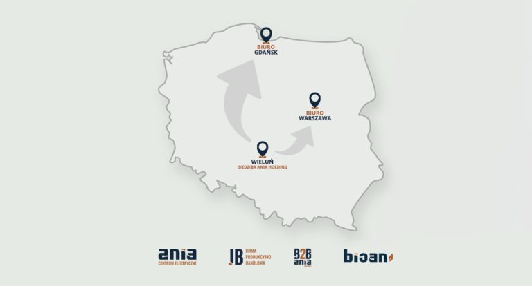 Lokalizacja biur Ania Holding