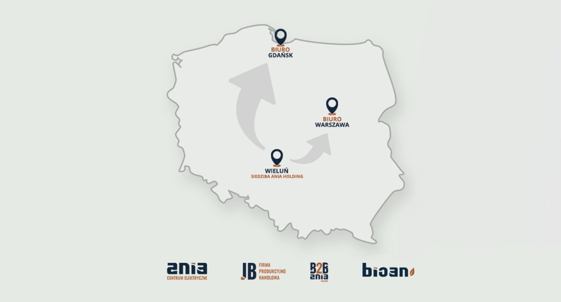 Lokalizacja biur Ania Holding